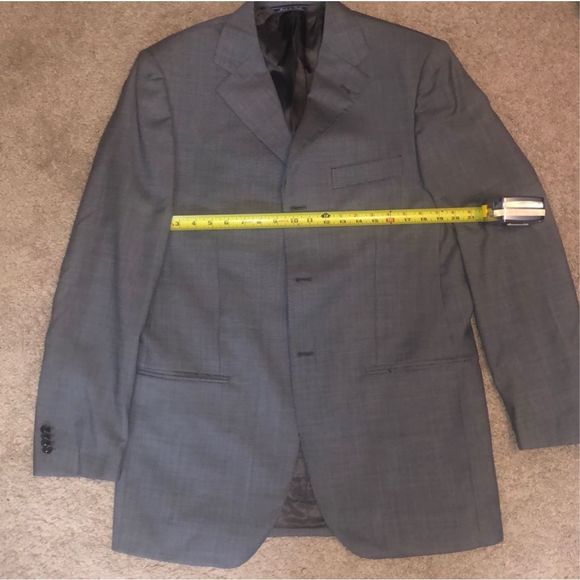 Posillipo 1930 Sartoria Made in Napoli Single-Breasted Checkered Coat Gray Custo - Picture 6 of 16